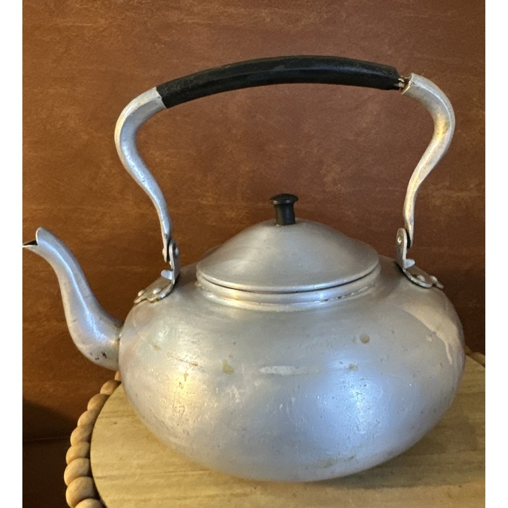 VTG British Colony Viking  Teapot Aluminum Tea Kettle Hong Kong Just For Show